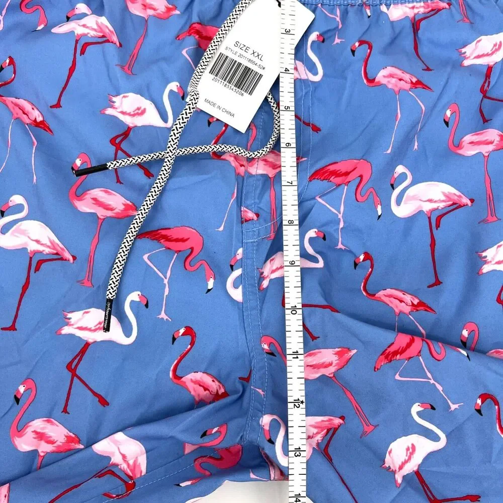 MaaMgic Mens Swim Trunks Flamingo Print Size XXL